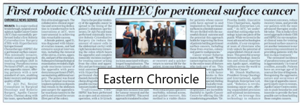 Apollo Cancer Centre Sets New Hope in Motion; Performs India’s First Robotic CRS with HIPEC for Peritoneal Surface Cancer news img - 3