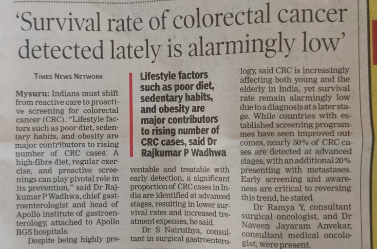 Apollo Cancer Centres Launches ‘ColFit’, A Comprehensive Colorectal Cancer Screening Program Amidst Rising Cases-1