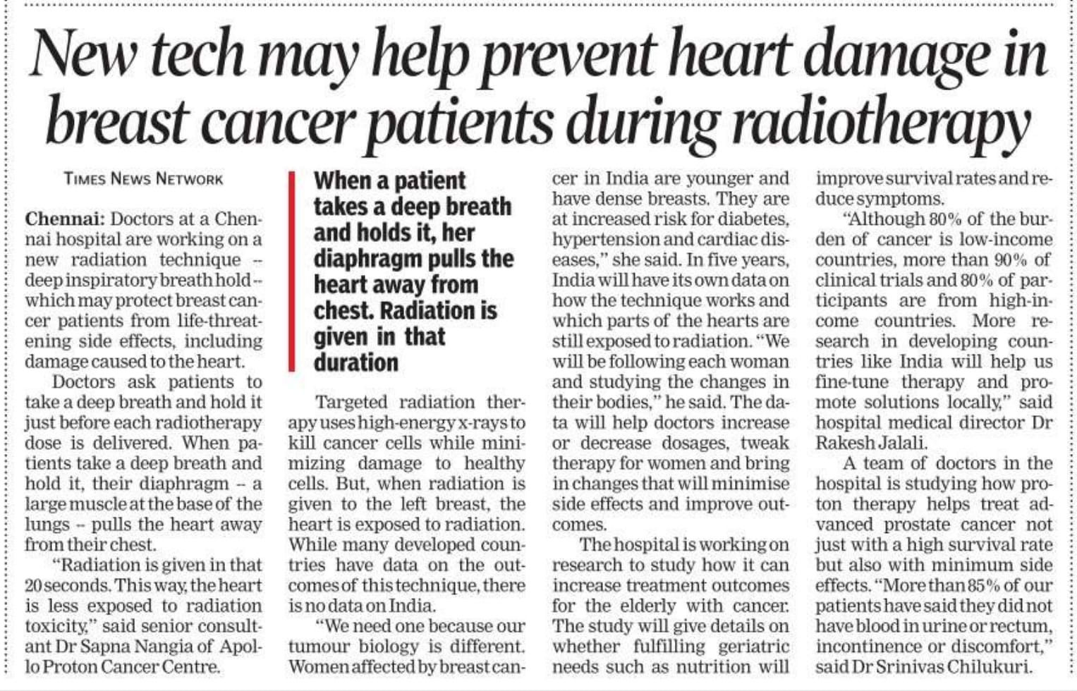 Apollo’s senior oncologists