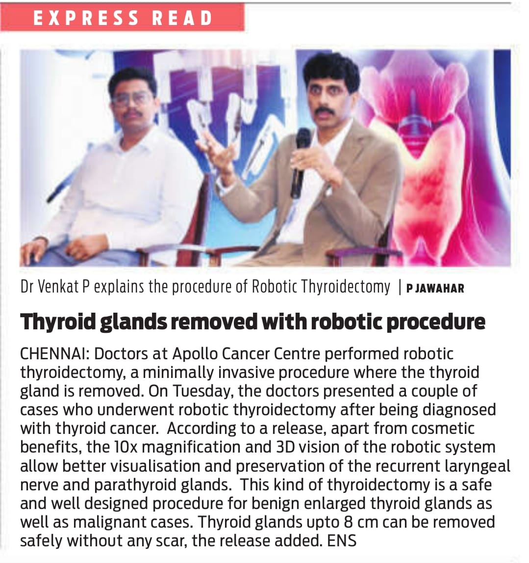 A Game Changer Tamil Nadu Witnesses States First Successful and A Scar less Robotic Thyroidectomy Treatment for Thyroid Cancers-4