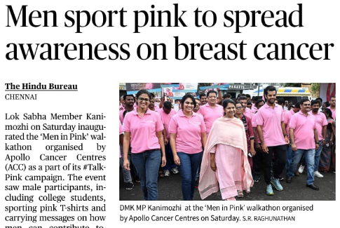 Men sport pink to spread awareness on breast cancer in Chennai-1