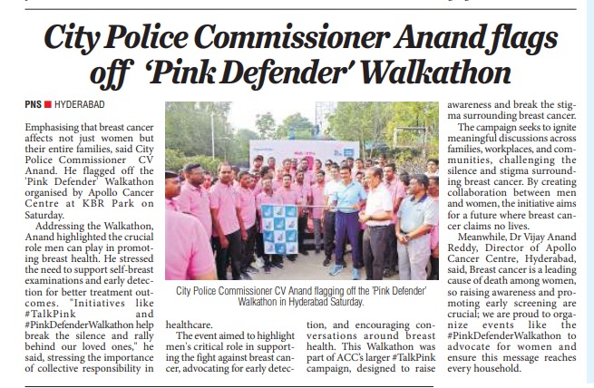 Apollo Cancer Centre organizes Pink Defender Walkathon for breast cancer awareness-7
