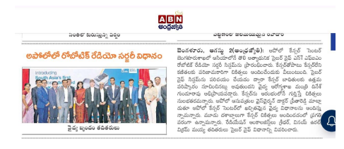 Apollo Cancer Centre Bengaluru launches South Asia’s first Cyberknife*S7™ FIM Robotic Radio Surgery System with an Academia news img - 10