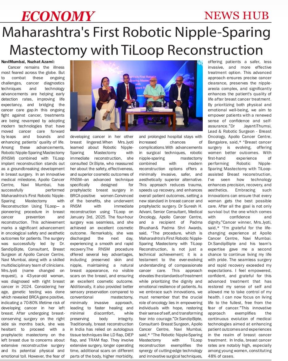 Maharashtra’s First Robotic Nipple-Sparing Mastectomy with TiLoop Reconstruction-3